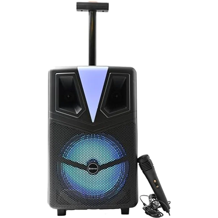 Denver TSP-307, Tragbarer Bluetooth® Lautsprecher mit 120 W Ausgangsleistung, USB, SD, AUX und Halterung, Schwarz – Bild 2