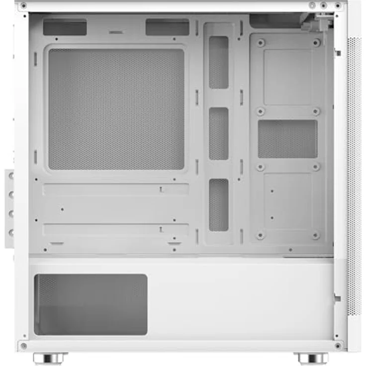 iTek PROMESH 35 Mini Tower PC-Gehäuse, Weiß, micro ATX & Mini-ITX, optimierter Airflow, USB 3.0 & Typ-C-Anschlüsse, Unterstützung für 240 mm Radiatoren – Bild 3