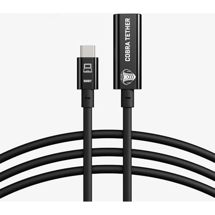 Cobra CobraTether USB-C Verlängerungskabel, 10 m, Schwarz, USB 3.2 mit bis zu 5 Gb/s Datenübertragung – Bild 2