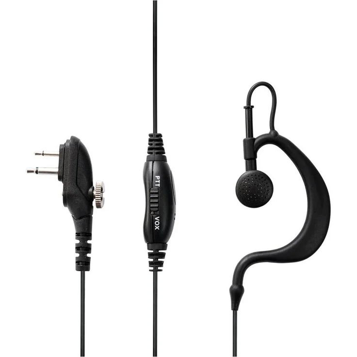 Midland MA-27M Kopfhörer Verkabelt Ohrbügel Schwarz, Mikrofon-/Ohrhörergarnitur für Midland G15 und G18