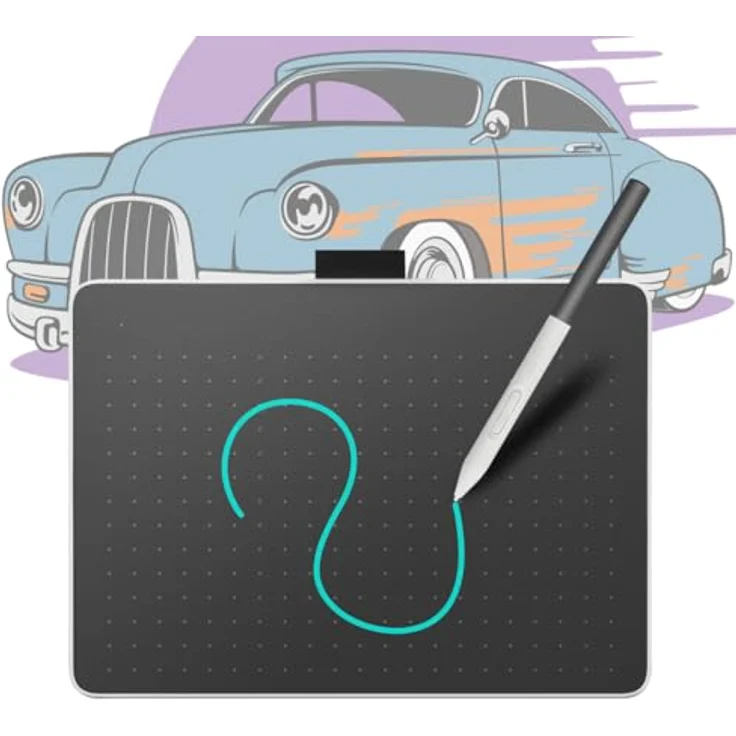 Wacom ONE PEN TABLET MEDIUM - S, Stifttablett mit Bluetooth für kabelloses Arbeiten, 350 g, schwarz – Bild 1