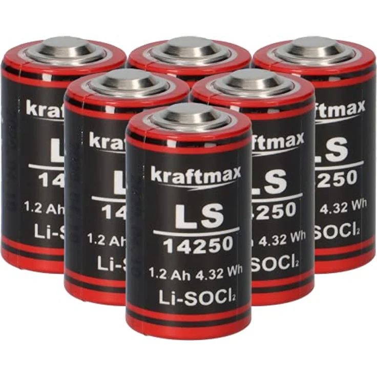 6x Kraftmax Lithium 3,6V Batterie LS14250 1/2 AA - Zelle ER14250... – Bild 2