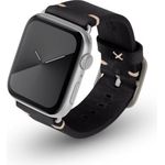 JT Berlin Watchband Alex Vintage, Uhrenarmband für Apple Watch, Aluminium silber, Schwarz