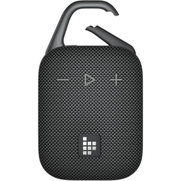 Tronsmart H1 Tragbare Outdoor Bluetooth Lautsprecher Musikbox, 20 Stunden Spielzeit, lauter Klang und kraftvoller Bass, integrierter Karabiner, IPX7 wasserdicht, anpassbarer EQ, Bluetooth 5.3 (Schwarz)