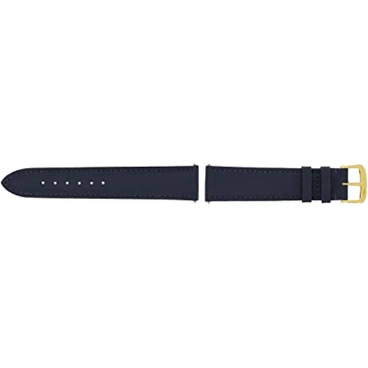 SELVA Uhrenarmband, 22 mm, Leder, Ozeanblau mit goldener Schließe, Handgefertigt in Deutschland, Quick Release Federstege – Bild 2