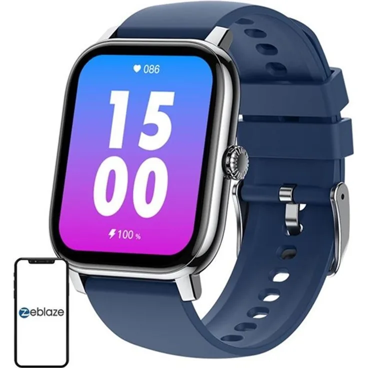 Zeblaze Btalk Pro Smartwatch (Silver), 1.91 Zoll TFT-Display, Bluetooth-Anrufe, IP68 wasserdicht, Gesundheits- und Aktivitätsaufzeichnung, bis zu 21 Tage Akkulaufzeit