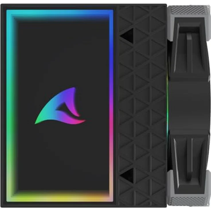 Sharkoon A60 RGB Black Air Cooler, leistungsstarker CPU Kühler mit 121,55 m³/h Luftstrom, 500-1800 RPM, RGB-LED-Beleuchtung, Schwarz – Bild 9