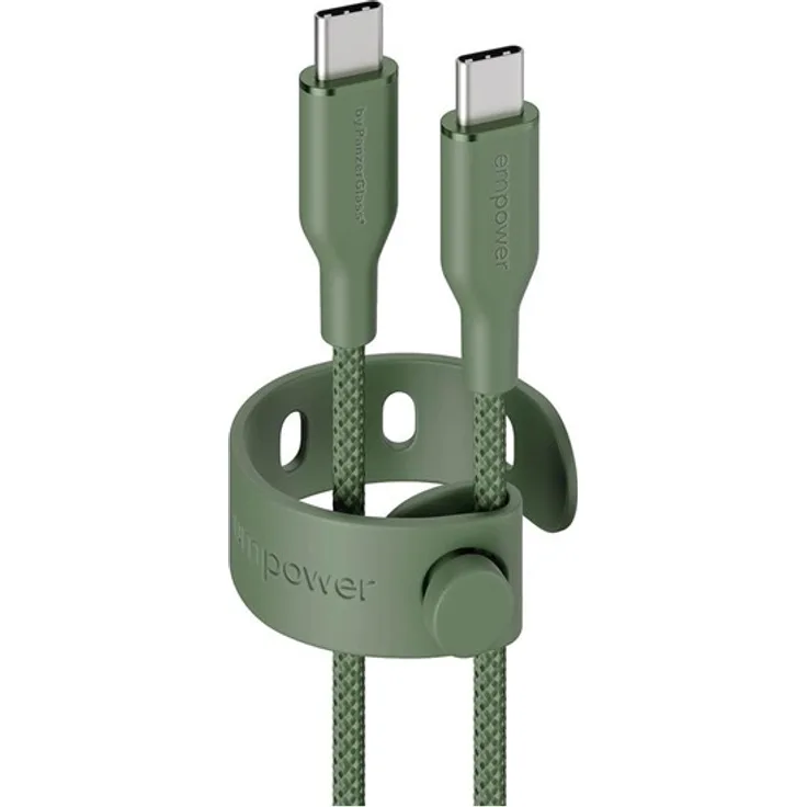 empower by PanzerGlass Racing 60W USB-C to USB-C Kabel | USB 2.0 | 1.2M | Farbe Sage