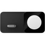 NOMAD Base One Max 3:1 with Magsafe | kabellose Qi-Ladestation | MagSafe | bis zu 15 Watt| inklusive Ladekabel | hochwertige Materialien, Schwarz, NM01309185