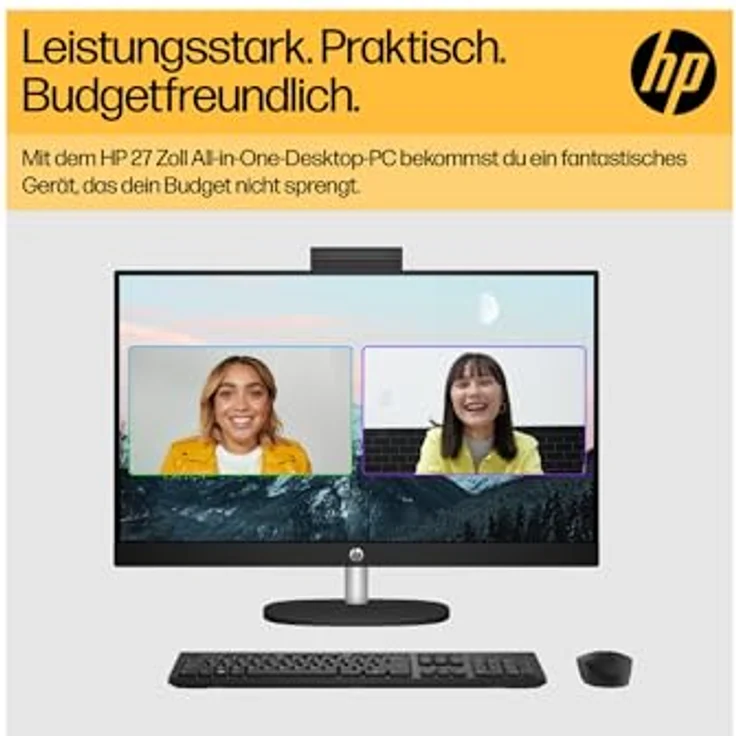 HP 27-cr0471ng All-in-One PC, 27" FHD, AMD Ryzen 7 7730U, 16 GB RAM, 512 GB SSD, Shell White, Windows 11 Home – Bild 6
