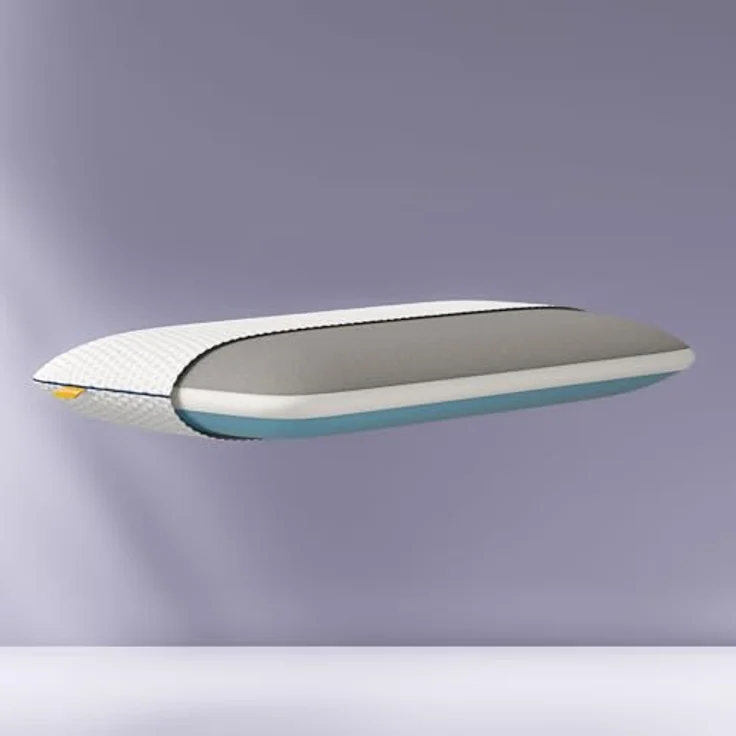 Emma Premium Stützkissen 80x40, Ergonomisches Nackenkissen mit Thermosync Technologie und Kühlendem Memory Foam, Höhenverstellbar für Seiten-, Rücken- & Bauchschläfer, Waschbarer Bezug – Bild 3