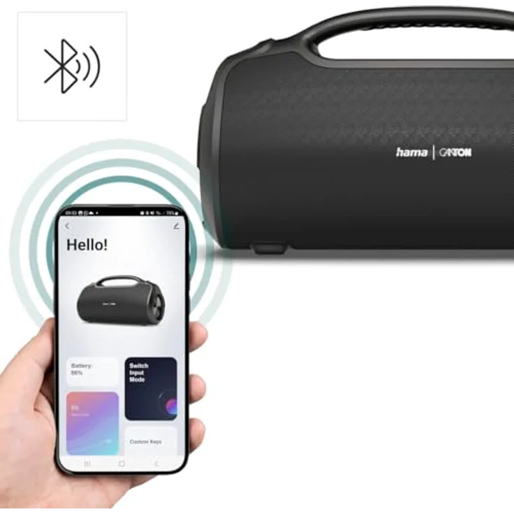 Hama UltiMate Pro 120 W Bluetooth Lautsprecher, IPX6 wasserfest, bis 24 h Laufzeit, schwarz, versandkostenfrei – Bild 6
