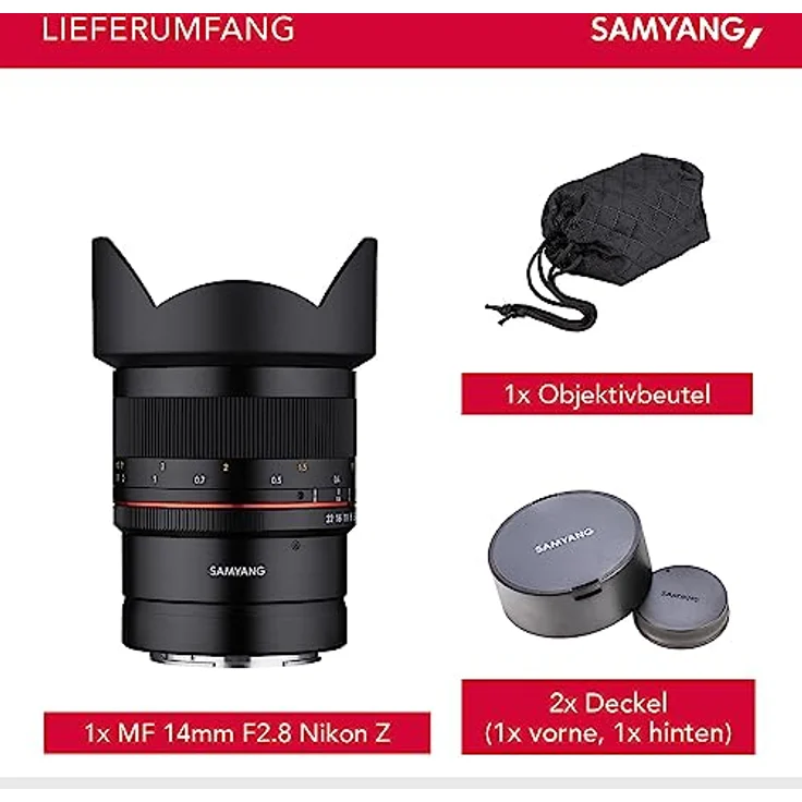 Samyang MF 14mm F2.8 Z Nikon Z - manuelles Ultraweitwinkel Objektiv, 14 mm Festbrennweite für Nikon Z Serie & Nikon F Kameras mit FTZ Adapter, Vollformat, APS-C – Bild 5