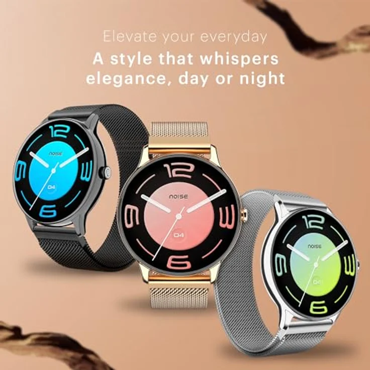 Noise Twist Go Smartwatch mit rundem Zifferblatt und BT-Anruf, 3,5 cm Display, Metallbau, 100+ Zifferblätter, IP68, Schlafüberwachung, 100+ Sportmodi, 24/7 Herzfrequenzüberwachung, Black Link, – Bild 4