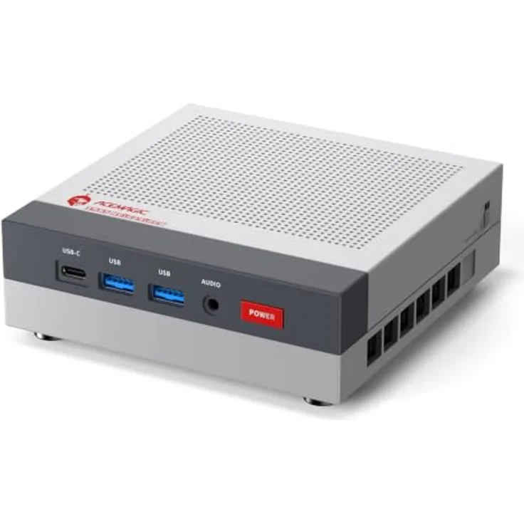 ACEMAGIC Retro X3 Mini PC, AMD Ryzen 7 H 255, 16GB LPDDR5 RAM, 1TB SSD, Rot-Weiß, Triple Display, WiFi 6E