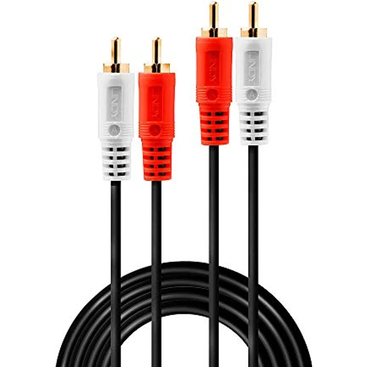 LINDY 35663 Premium Audiokabel (Cinch), Stecker/Stecker, 5m, schwarz – Bild 3