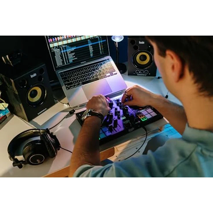 Hercules DJ Control Inpulse 200 MK3, DJ-Controller mit 90 mm Jogwheel, 4 Pad-Modi, USB-Audio-Interface, Serato DJ Lite, schwarz – Bild 3