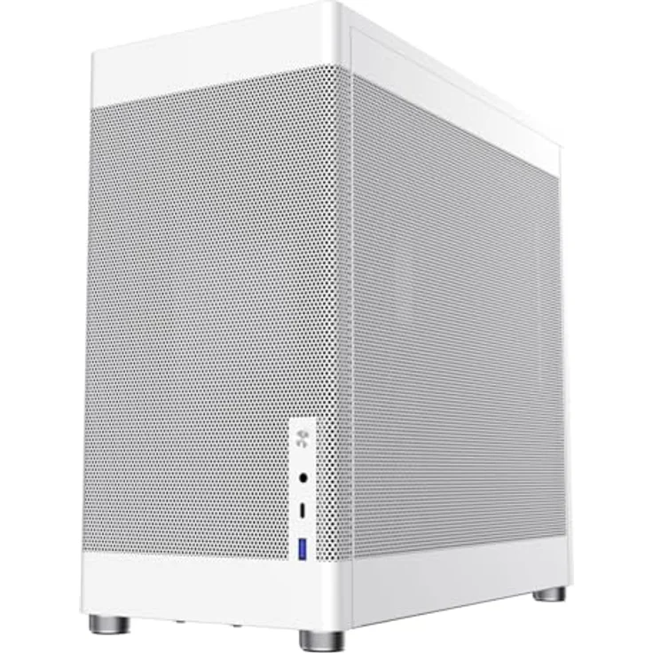 CoolBox Mp1 PC-Tower-Gehäuse, Weiß, ATX Semi-Tower mit gehärtetem Glaspaneel und USB 3.2 Gen 2 Anschluss – Bild 3