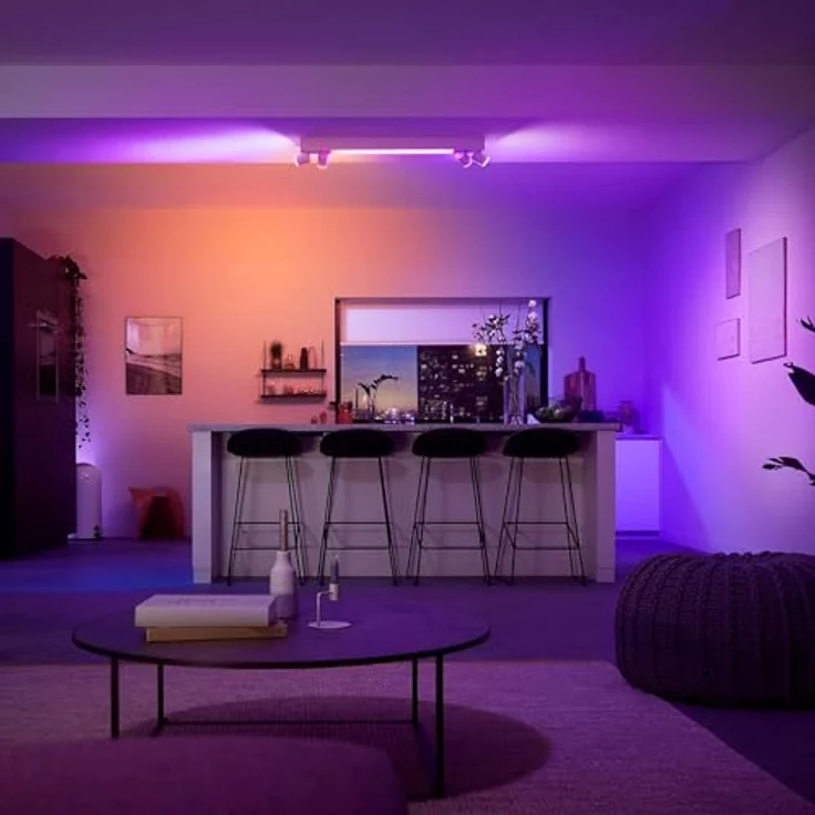 Philips Hue White & Color Ambiance Centris 4-er Spotleuchte, dimmbar, steuerbar via App, kompatibel mit Amazon Alexa, weiß – Bild 4
