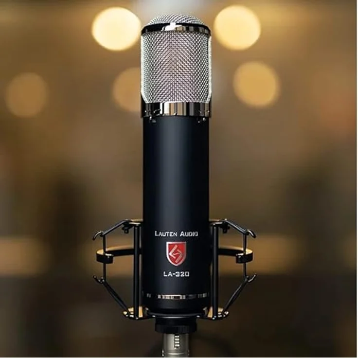 Lauten Audio LA-320 V2, Großmembran Röhrenkondensatormikrofon mit 20 Hz - 20 kHz Frequenzgang, Richtcharakteristik Niere, schwarz – Bild 3