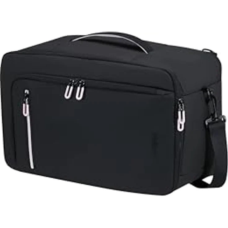 American Tourister Puffypop 3-Way Kabinentasche, Untersitz Handgepäck mit Laptopfach 14", Schwarz, 40 x 25 x 20 cm, 21 L, 0.70 kg – Bild 1