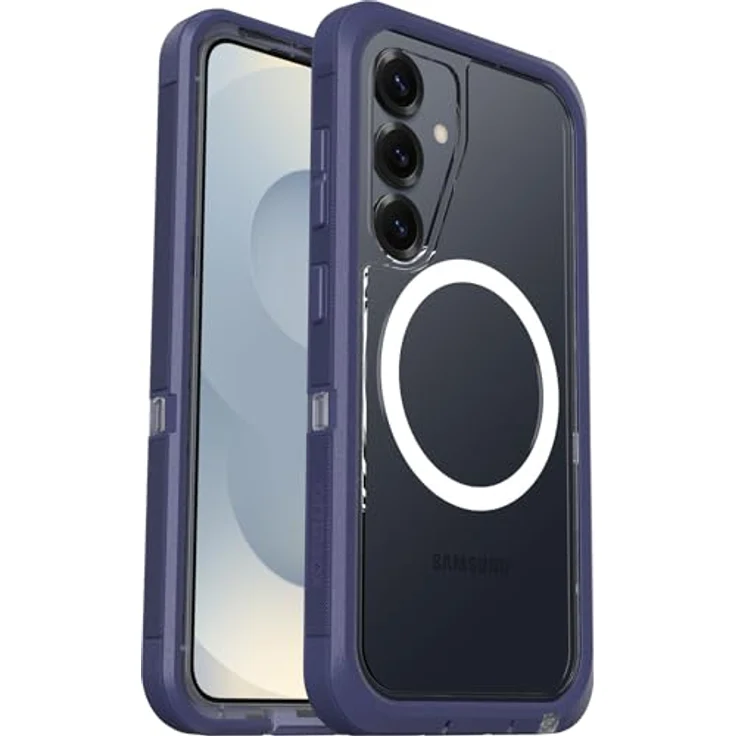 OtterBox Defender XT Clear mit Magneten, Smartphone Hülle für Samsung Galaxy S25, Transparent, Violett, 7-facher militärischer Fallschutz, dünnes Design, Qi2-Wireless-Ladekompatibilität – Bild 4