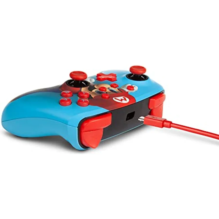 PowerA Enhanced Wired Controller - Mario Punch Blau, Rot (1518605-01) (Switch) – Bild 5