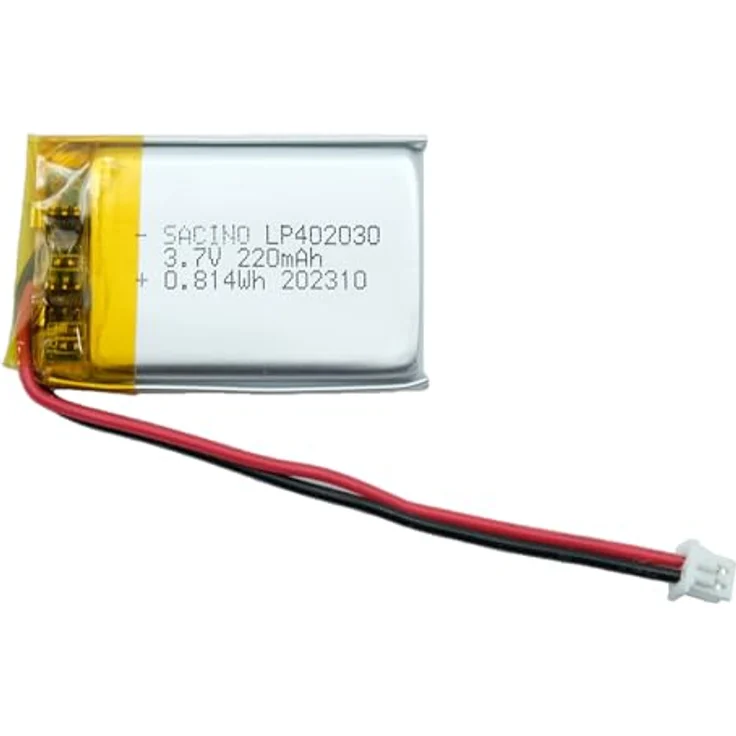 EFASO 3,7 V 220mAh 402030 wiederaufladbarer LIPO -Akku, kompatibel mit FIIO E3 E5 - Vielseitiger Akku für Dash Cams, LED-Leuchten, Uhren und Kopfhörer – Bild 1