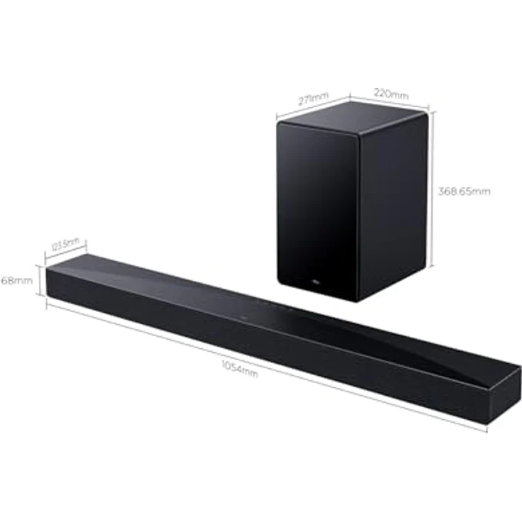 TCL Q65H 5.1 Soundbar mit Dolby Atmos, Ray-Danz Technologie, 580W, drahtloser Subwoofer, HDMI eARC 2.1, Bluetooth 5.3, wandmontierbar – Bild 2