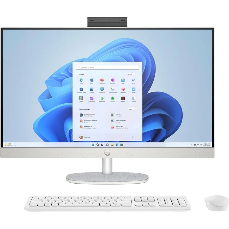 HP 27-cr0232nw All-in-One-PC mit AMD Ryzen™ 5 7520U, 27" FHD Display, 16 GB RAM, 512 GB SSD, Windows 11 Home, Weiß