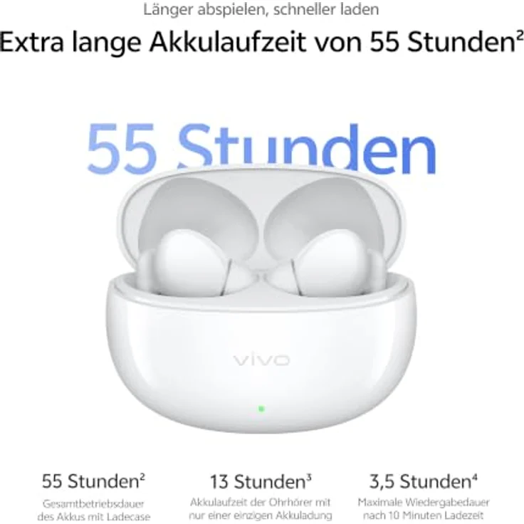 Vivo Buds Pro, In-Ear Kopfhörer mit 55 dB Active Noise Cancellation, Bluetooth 6.1, schwarz – Bild 3