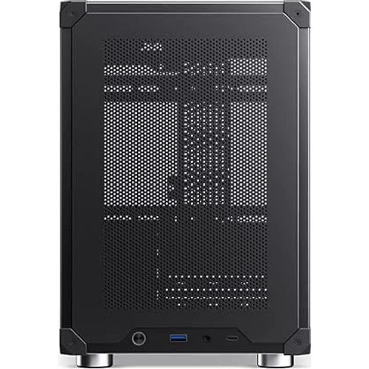 Jonsbo C6 Mesh PC-Gehäuse, USB-C-Konnektivität, abnehmbare Paneele, Stahl, Micro-ATX, Schwarz – Bild 3