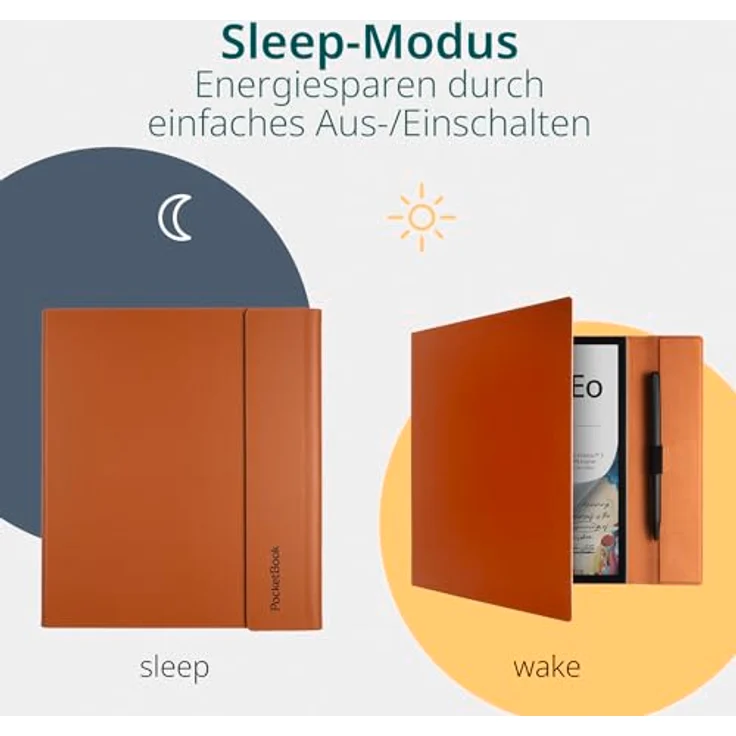 PocketBook Flip Cover für InkPad Eo, elegantes Design mit integrierter Stylushalterung und Sleep-Cover-Funktion, passend für 10,3 Zoll Display – Bild 5