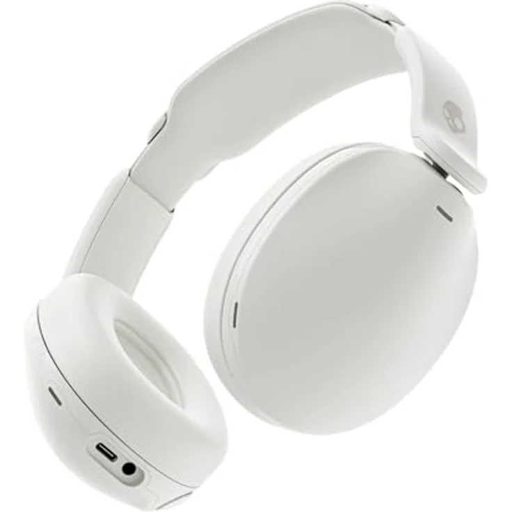 Skullcandy Hesh 360 Wireless Over-Ear Bluetooth Kopfhörer, bis zu 100 Stunden Akkulaufzeit, Noise Isolating, flach zusammenklappbares Design, Mikrofon für iPhone und Android - Bone – Bild 1
