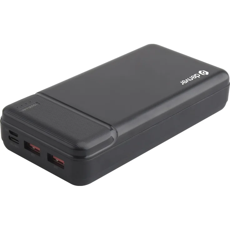 Denver PQC-15007 (15000 mAh) Powerbank mit Schnellladefunktion, Grau