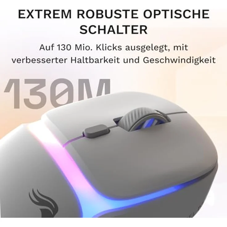 Glorious Model D 3 Wireless Mouse, Kabellose Gaming-Maus in Weiß mit leichtem Design – Bild 5