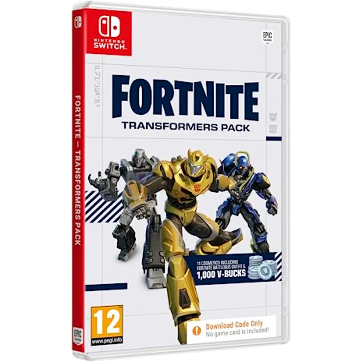 Epic Games Fortnite: Transformers Pack (Code in a box) für Nintendo Switch, inkl. 3 Outfits, 3 Back Blings, 3 Pickaxes, 2 Emotes und 1.000 V-Bucks – Bild 2