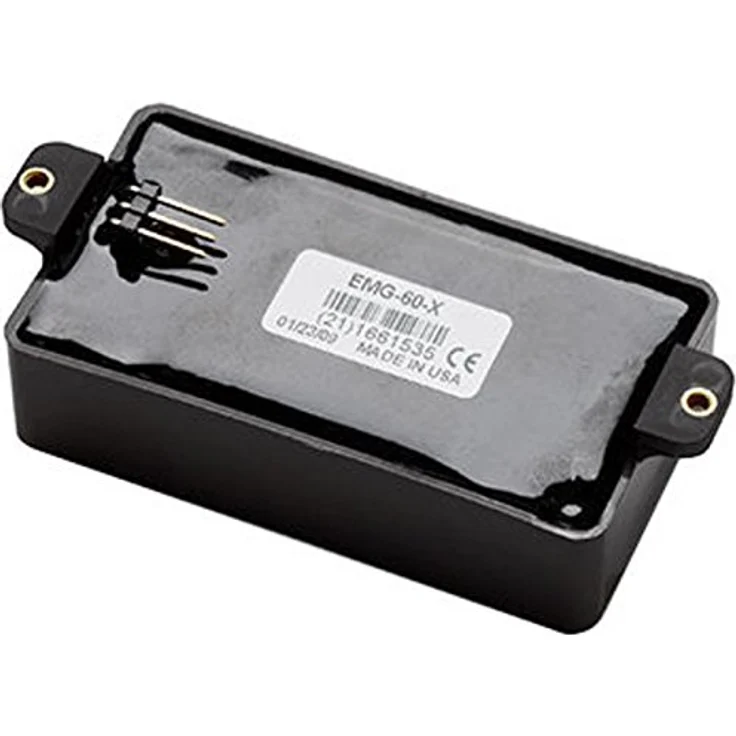 EMG EMG 60X Black, E-Gitarre Pickup mit keramik Magneten, aktivem Vorverstärker und dynamischem Sound, Farbe: schwarz – Bild 2