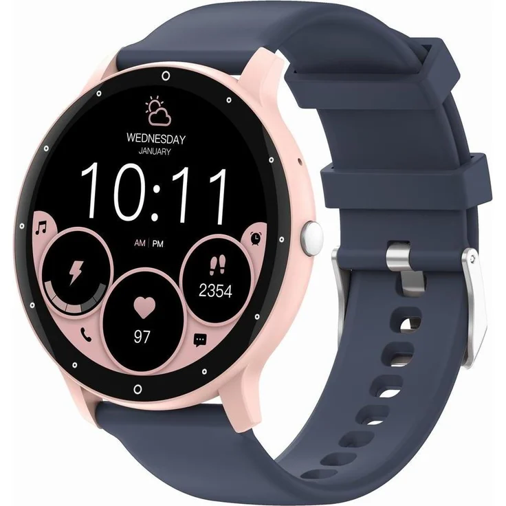 Gravity GT1-7 PRO Smartwatch, 1,39 Zoll TFT-Display, wasserdicht IP67, Bluetooth 5.2, bis zu 5 Tage Akkulaufzeit, schwarz
