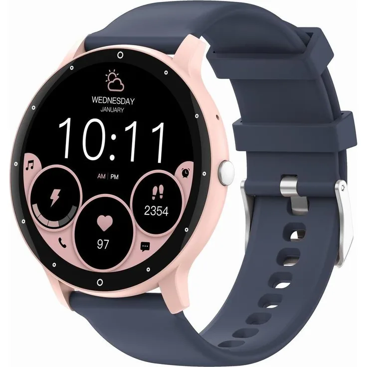 Gravity GT1-7 PRO Smartwatch, 1,39 Zoll TFT-Display, wasserdicht IP67, Bluetooth 5.2, bis zu 5 Tage Akkulaufzeit, schwarz