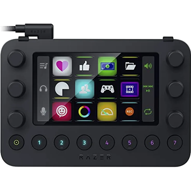 Razer Stream Controller - All-in-One-Deck für Streaming und Content-Erstellung (12 Haptisch Schaltbare Tasten, 6 Taktile Analog-Dials, 8 Programmierbare Knöpfe) Schwarz – Bild 1