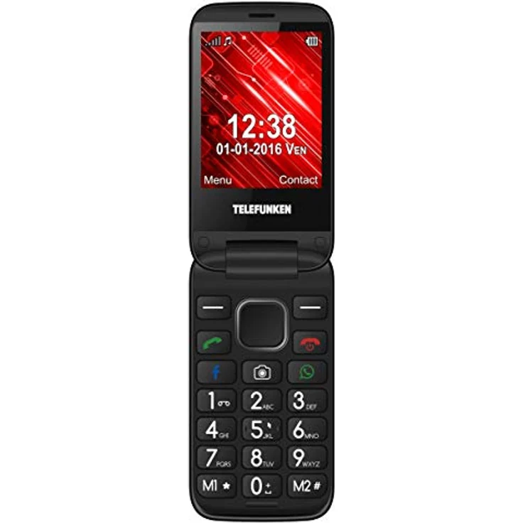TELEFUNKEN TM360 Cosi Handy 2G und 3G (2,8 Zoll / 32 MB/Mono SIM/Android 4.4) Schwarz – Bild 1