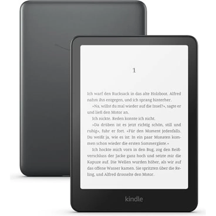 Amazon Kindle Paperwhite Signature Edition (32 GB) (2024) – Unser schnellster Kindle mit Frontlicht, kabellosem Aufladen und wochenlanger Akkulaufzeit – Schwarz Metallic – Bild 1