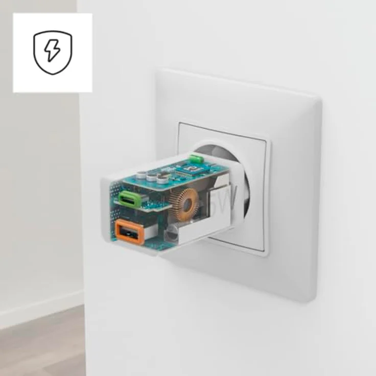 Hama Schnellladegerät USB (Ladegerät mehrfach, USB C, USB A, Handy Tablet Laptop Universal Ladegerät, Netzstecker USB Schnellladen, USB C Netzteil, Power Delivery/Quick Charge 3.0, GaN Charger, 45 W) – Bild 4