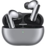 HUAWEI FreeBuds Pro 3, Hi-Res Dual Driver Soundsystem, Intelligente Active Noise Cancellation 3.0, Kristallklare Anrufe, Kompakt und komfortabel, Bis zu 31 Stunden Akkulaufzeit, Silver Frost