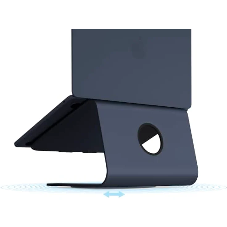 Rain Design mStand360 Laptop Stand w/Swivel Base - Midnight, ergonomischer Aluminium Ständer mit 360 Grad Drehfuß – Bild 3