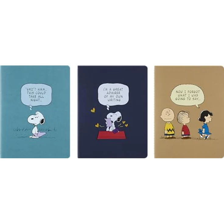 Moleskine Peanuts Cahier XL, 3er-Set liniert mit Kartoneinband, verschiedene Farben und Illustrationen – Bild 2