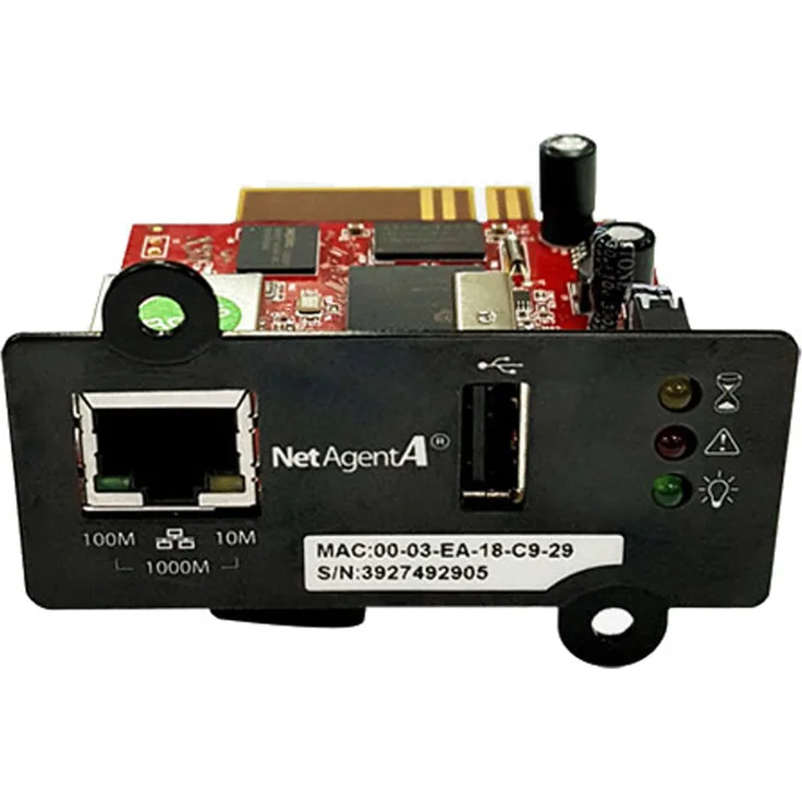 ROLINE LineSecure III Web/SNMP Card, intern, Slot Card, 1GB/s - USV Managementadapter mit zentraler Überwachung, HTTPS/SSL/SSH Unterstützung, 4 Farben
