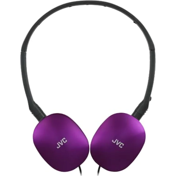 JVC HA-S160M-V Flats Faltbarer und kompakter Kopfhörer in Glossy Trendfarbe, ideal für Telearbeit und Online-Seminare (Violett) – Bild 2