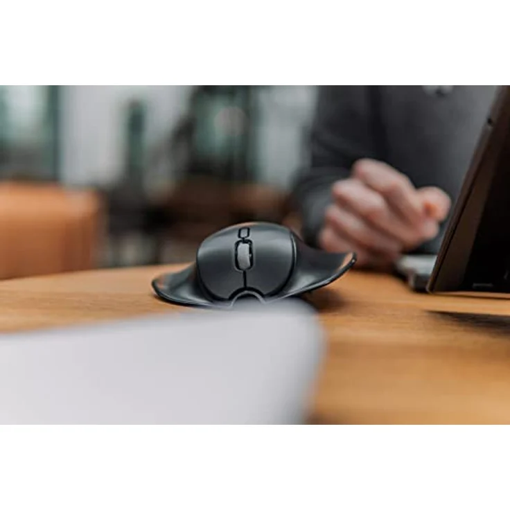 Bakker Elkhuizen BakkerElkhuizen HandShoeMouse Shift Large Bluetooth retail (Kabellos) Maus, Schwarz - ergonomisch, rechts- und linkshändig, optisch, 3 Tasten – Bild 7